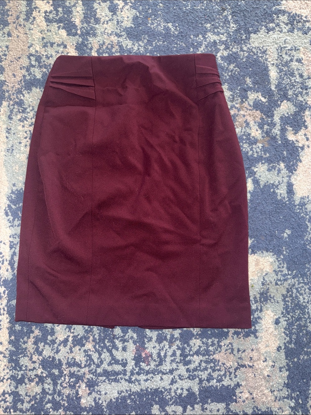 Express Women's Pencil Skirt in Deep Burgundy